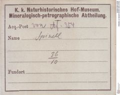 Etiketten zu Spinell (NHMW-MIN-Af356)